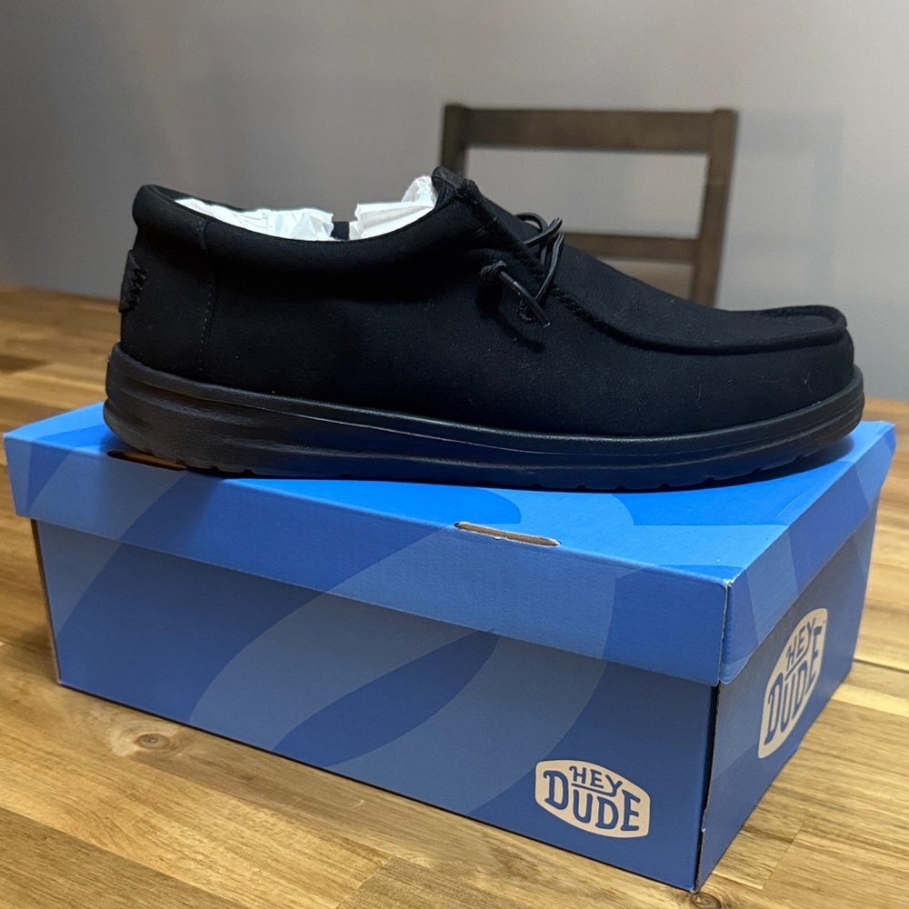 Hey Dude Men's Black Slip-On Loafers